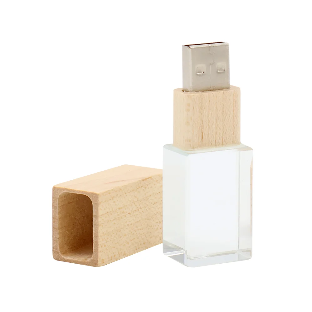 Флешка Кристал Bamboo 16 Гб в футляре светло-коричневый - фото 2