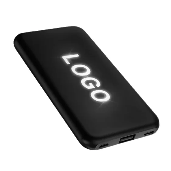 Внешний аккумулятор Kugo 10000 mAh с подсветкой гравировки черный - фото 2
