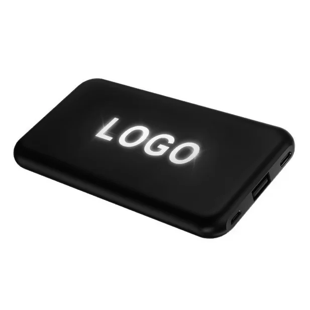 Внешний аккумулятор Kugo 10000 mAh с подсветкой гравировки черный - фото 3