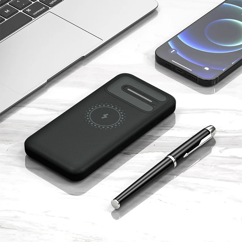 Внешний аккумулятор Odyssey 10000 mAh с беспроводной зарядкой черный - фото 4