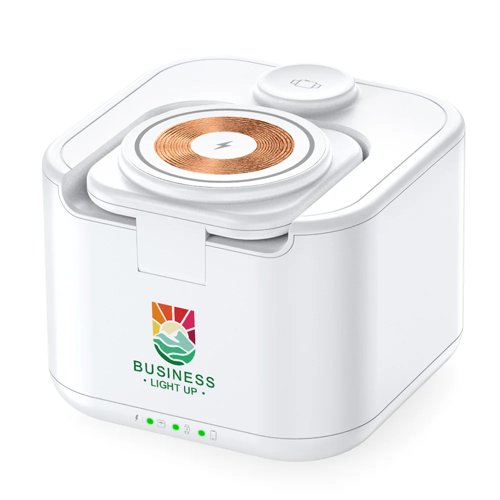 Беспроводная колонка Powerbox 5W с беспроводной зарядкой 15W белый - фото 3