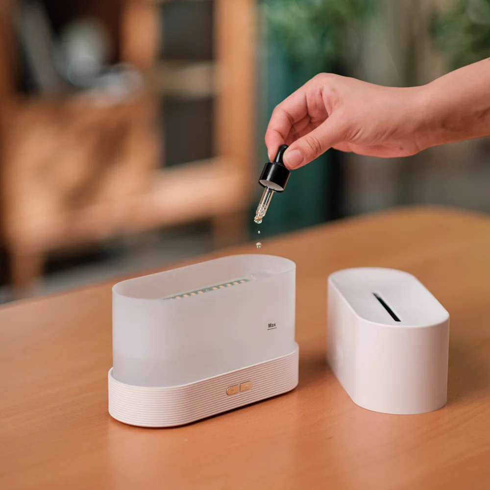 Светодиодный USB увлажнитель-ароматизатор Flame RGB белый 180 мл - фото 4