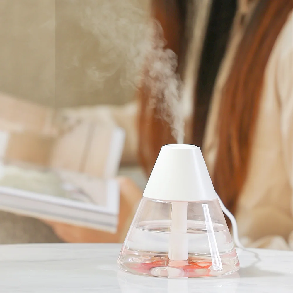 Светодиодный USB увлажнитель-аромадиффузор Cone белый 260 мл - фото 3