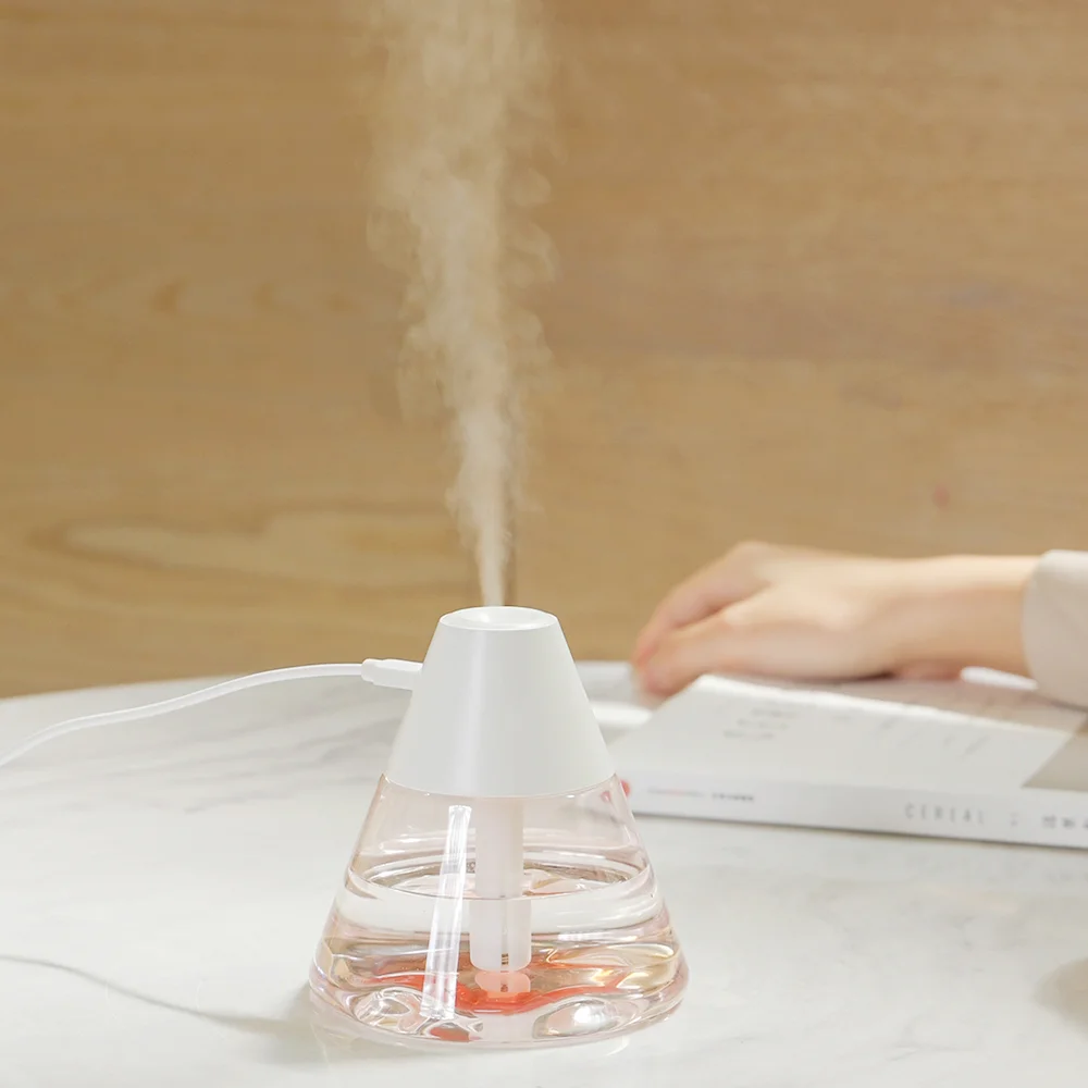 Светодиодный USB увлажнитель-аромадиффузор Cone белый 260 мл - фото 4