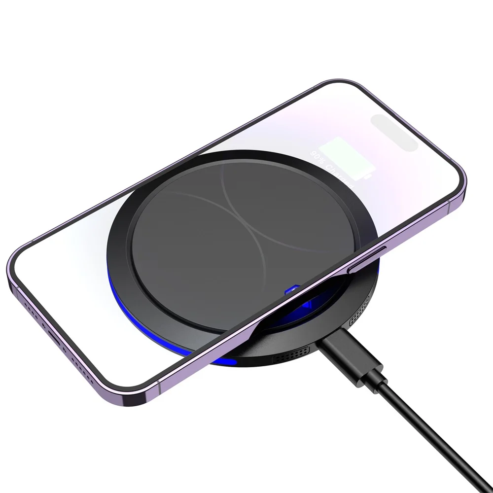Беспроводное зарядное устройство Pebble 15W черный - фото 2