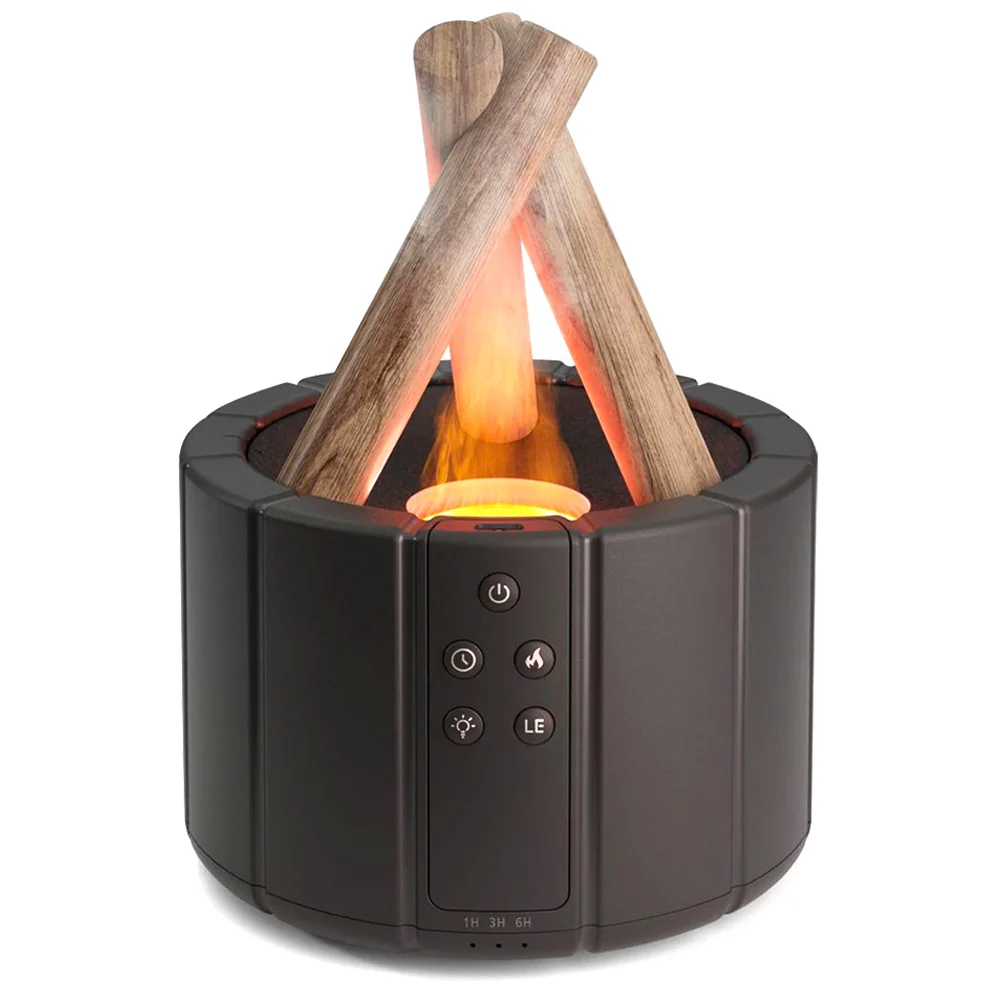 Светодиодный USB увлажнитель-аромадиффузор Bonfire с пультом Д/У, чёрный, Черный, 250 мл
