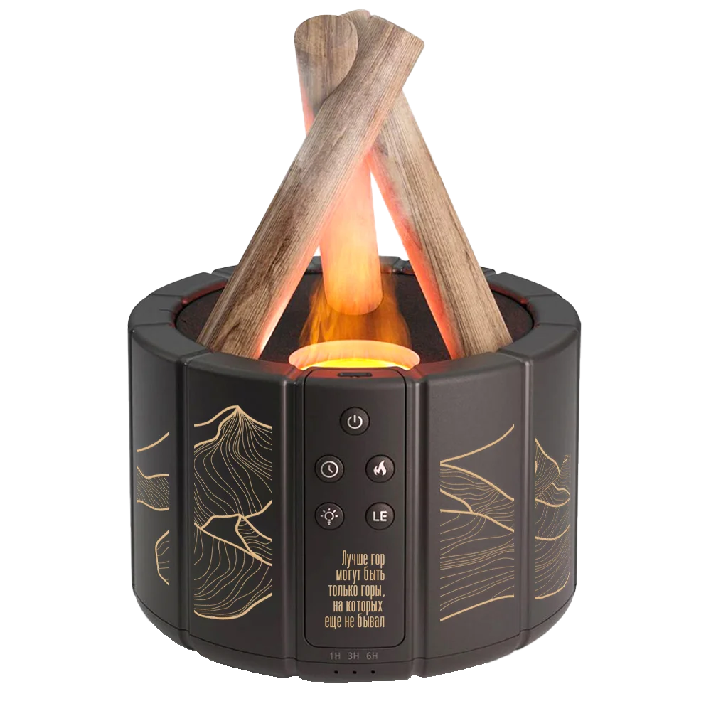 Светодиодный USB увлажнитель-аромадиффузор Bonfire с пультом Д/У чёрный Черный 250 мл - фото 3