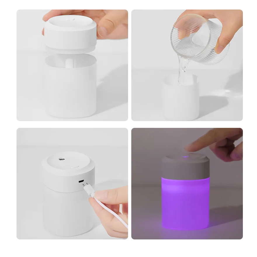 Светодиодный USB увлажнитель Lumi-Humi белый 200 мл - фото 3