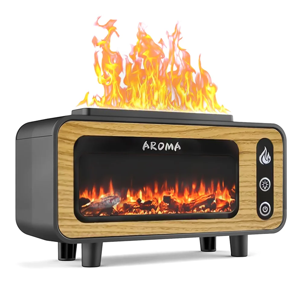 Светодиодный USB увлажнитель-аромадиффузор Vintage Fireplace, коричневый, 200 мл