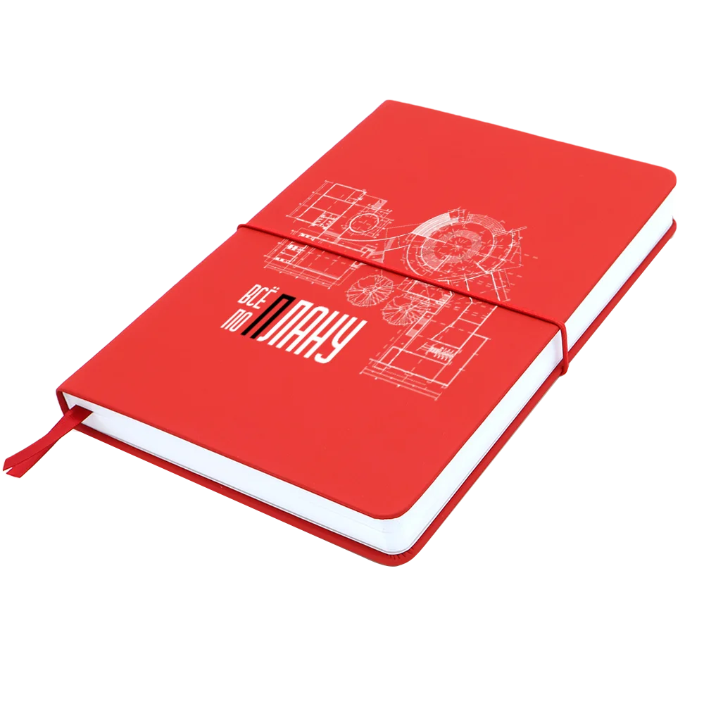 Блокнот A5 Veles в твёрдом переплёте красный - фото 6