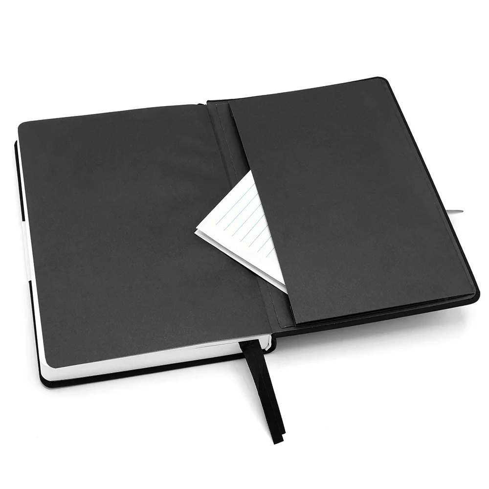 Блокнот A5 Veles в твёрдом переплёте чёрный Черный - фото 3