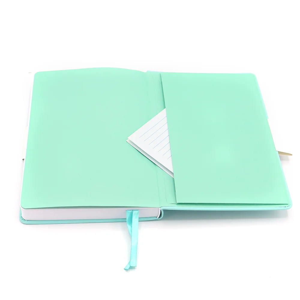 Блокнот A5 Veles в твёрдом переплёте бирюзовый - фото 4