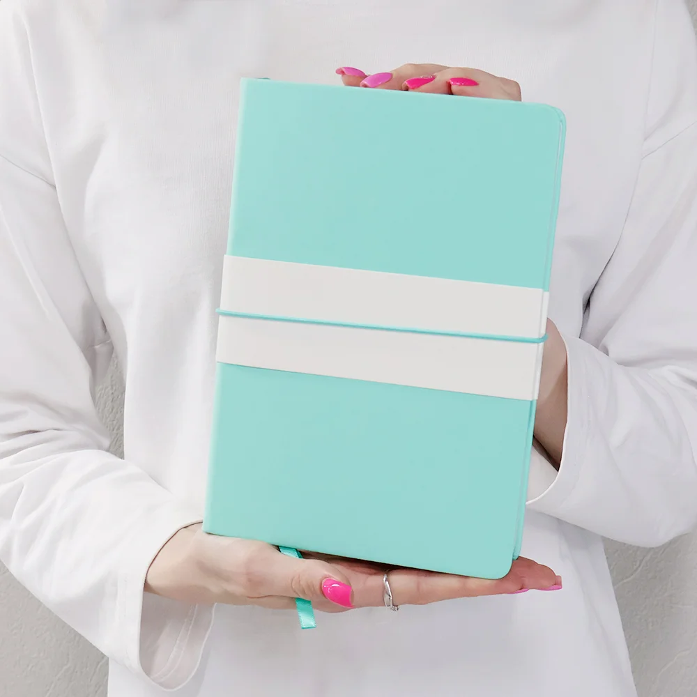 Блокнот A5 Veles в твёрдом переплёте бирюзовый - фото 5