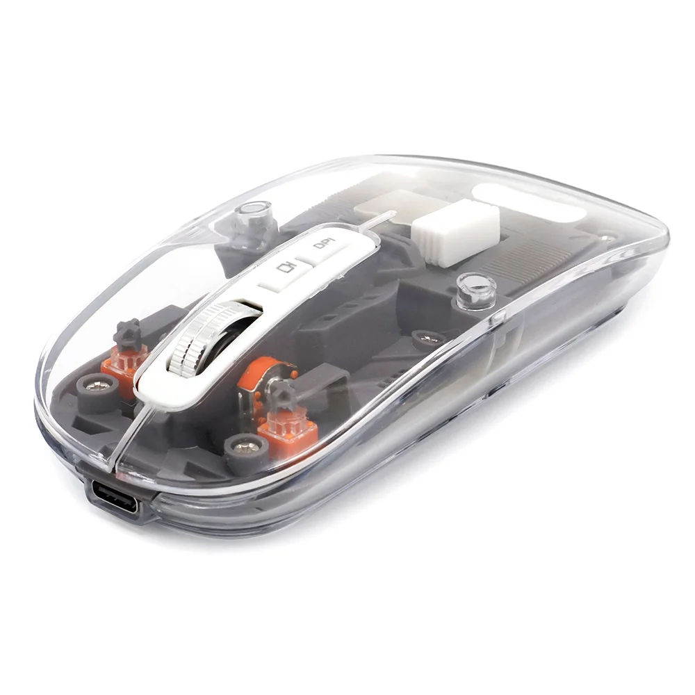 Мышь компьютерная беспроводная прозрачная Crystal - фото 2