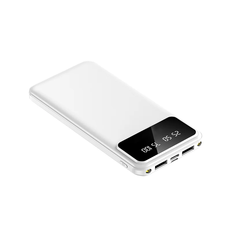 Внешний аккумулятор Dorado 10 000 mAh с фонариком белый - фото 2