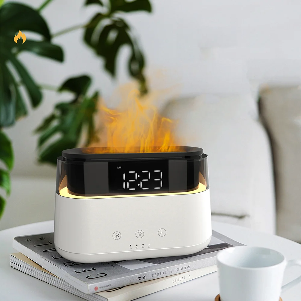 Светодиодный USB увлажнитель-ароматизатор Brava с часами с RGB подсветкой, Белый, 180 мл - фото 7