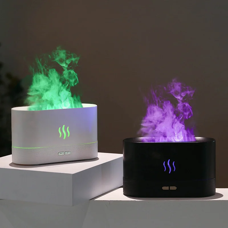 Светодиодный USB увлажнитель-ароматизатор Flame RGB черный 180 мл - фото 3