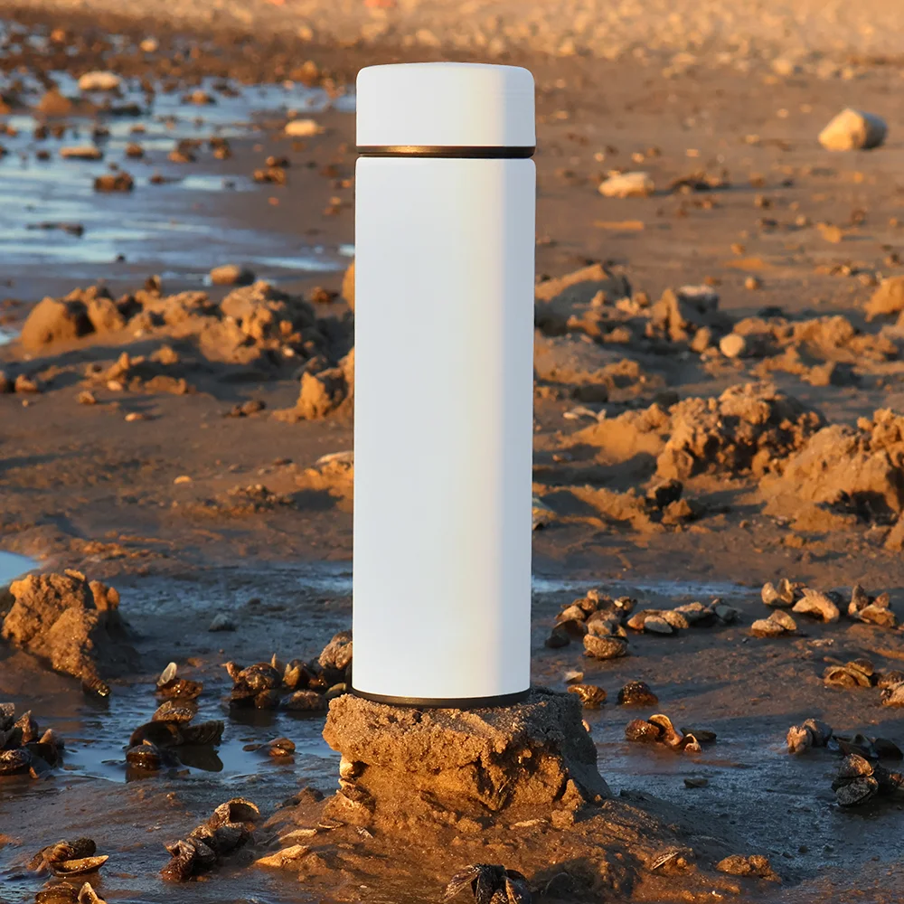 Термос Bronx софт-тач, белого цвета, 450 мл - фото 3