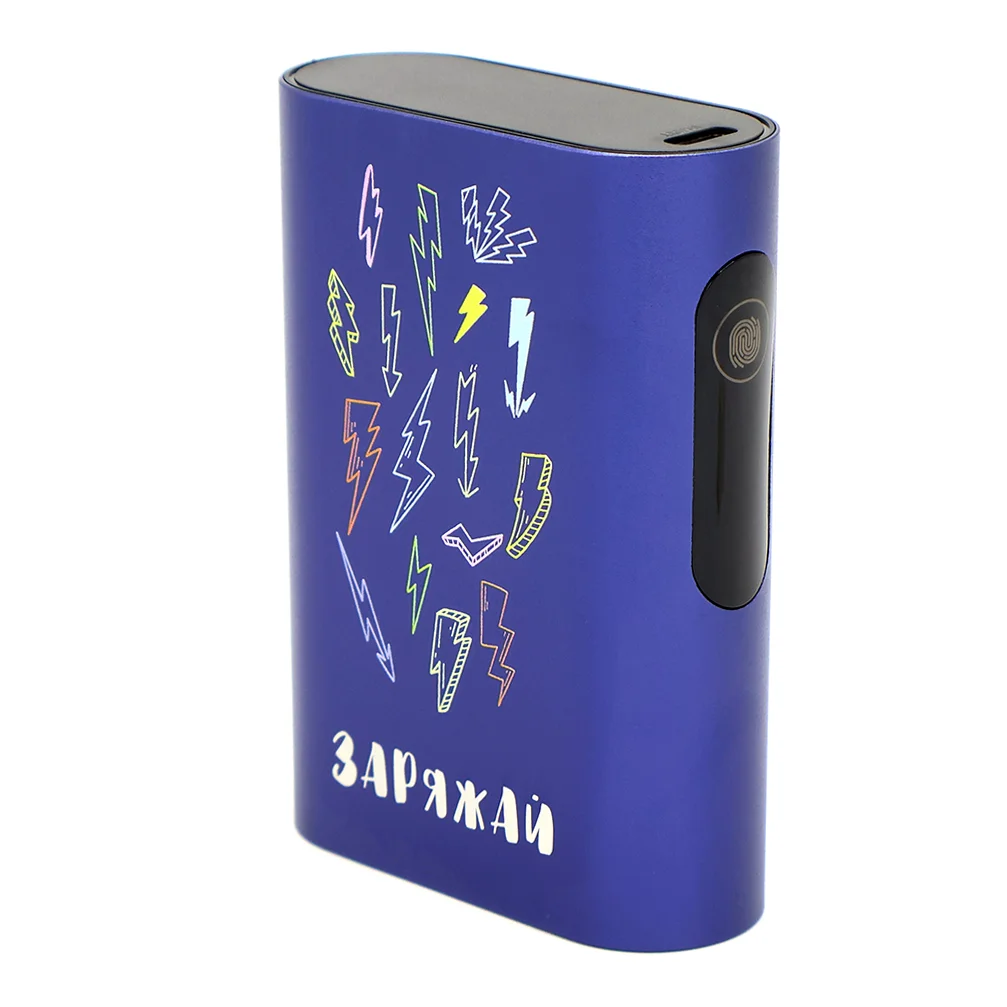 Внешний аккумулятор в металлическом корпусе Wōdan сенсорный 10000mAh синий - фото 2