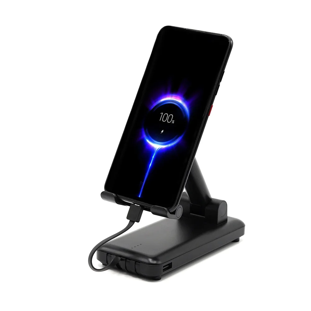 Внешний аккумулятор c подставкой для телефона Hold-Pro 10000mAh черный - фото 1