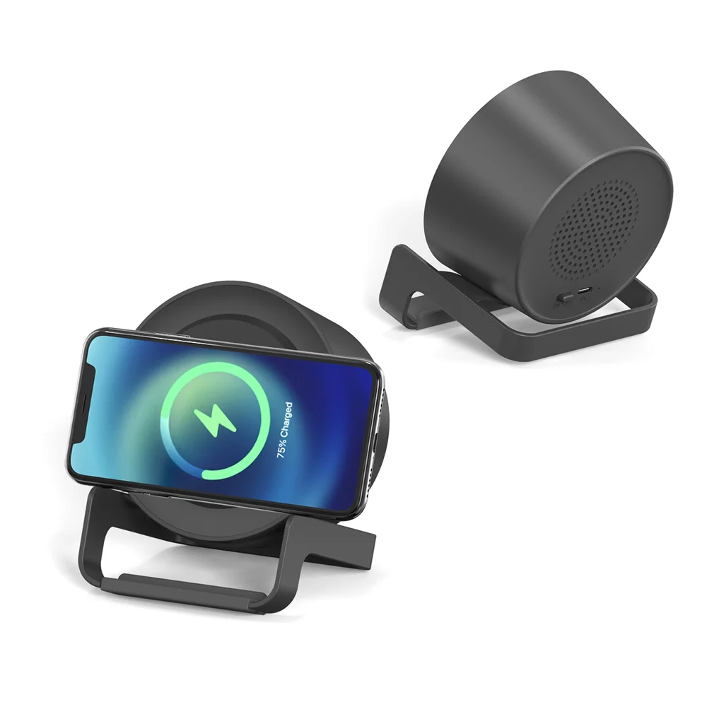 Беспроводная Bluetooth колонка U-Tone c функцией беспроводной зарядки черный - фото 2