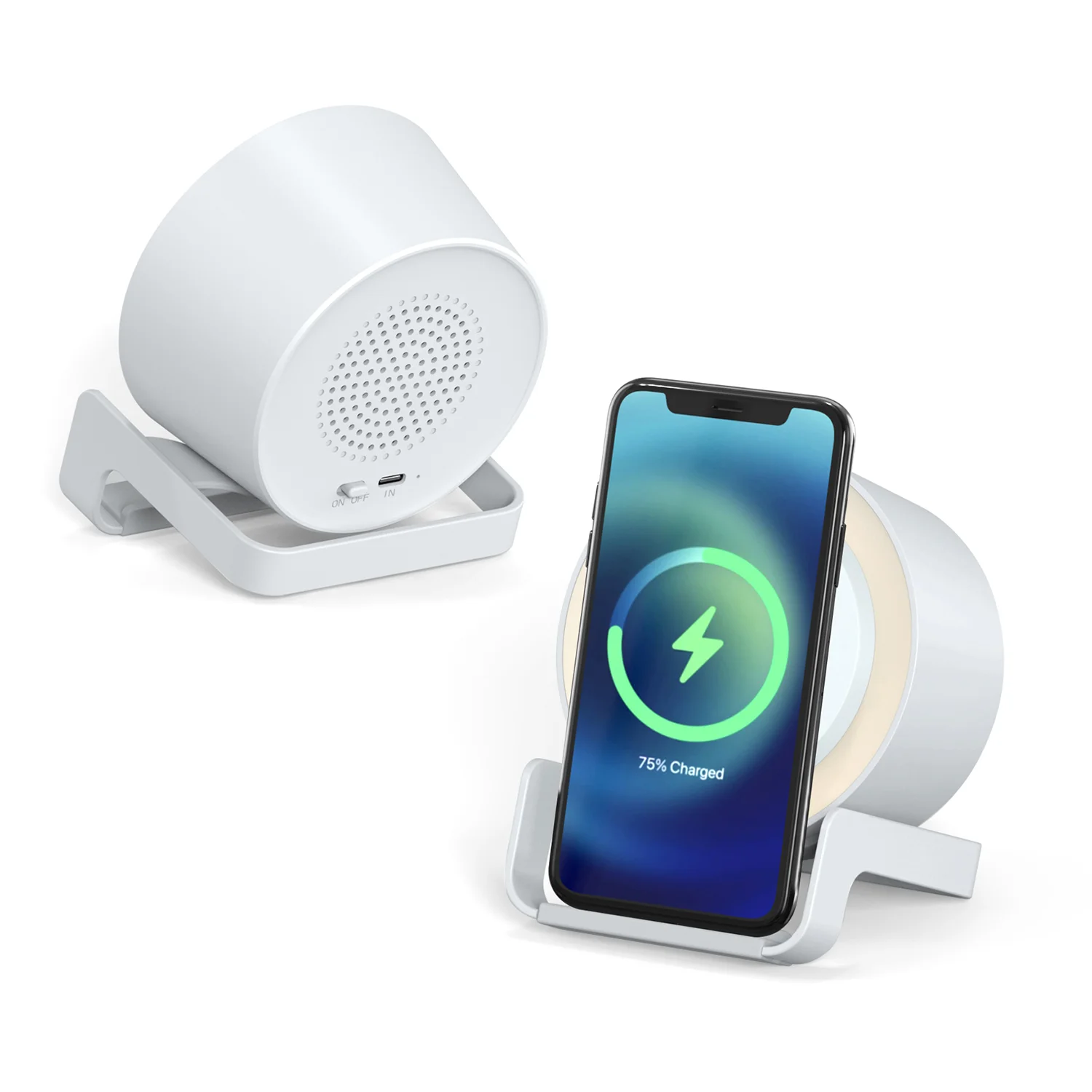 Беспроводная Bluetooth колонка U-Tone c функцией беспроводной зарядки белый - фото 2