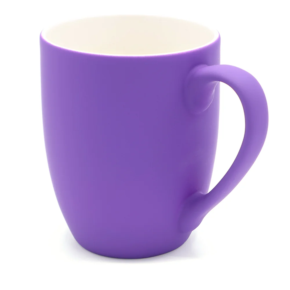 Кружка Elegante софт-тач 350мл, фиолетовая - фото 1
