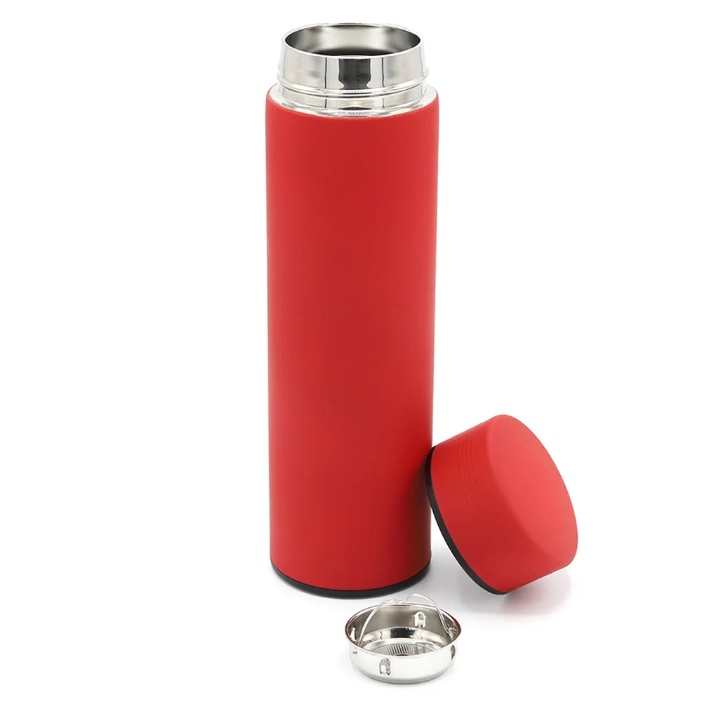 Термос Bronx софт-тач красного цвета 450 мл - фото 2