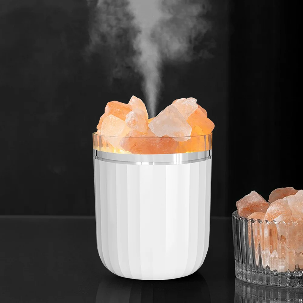Светодиодный арома-увлажнитель с кристаллами соли Crystal Fog белый 400 мл - фото 3