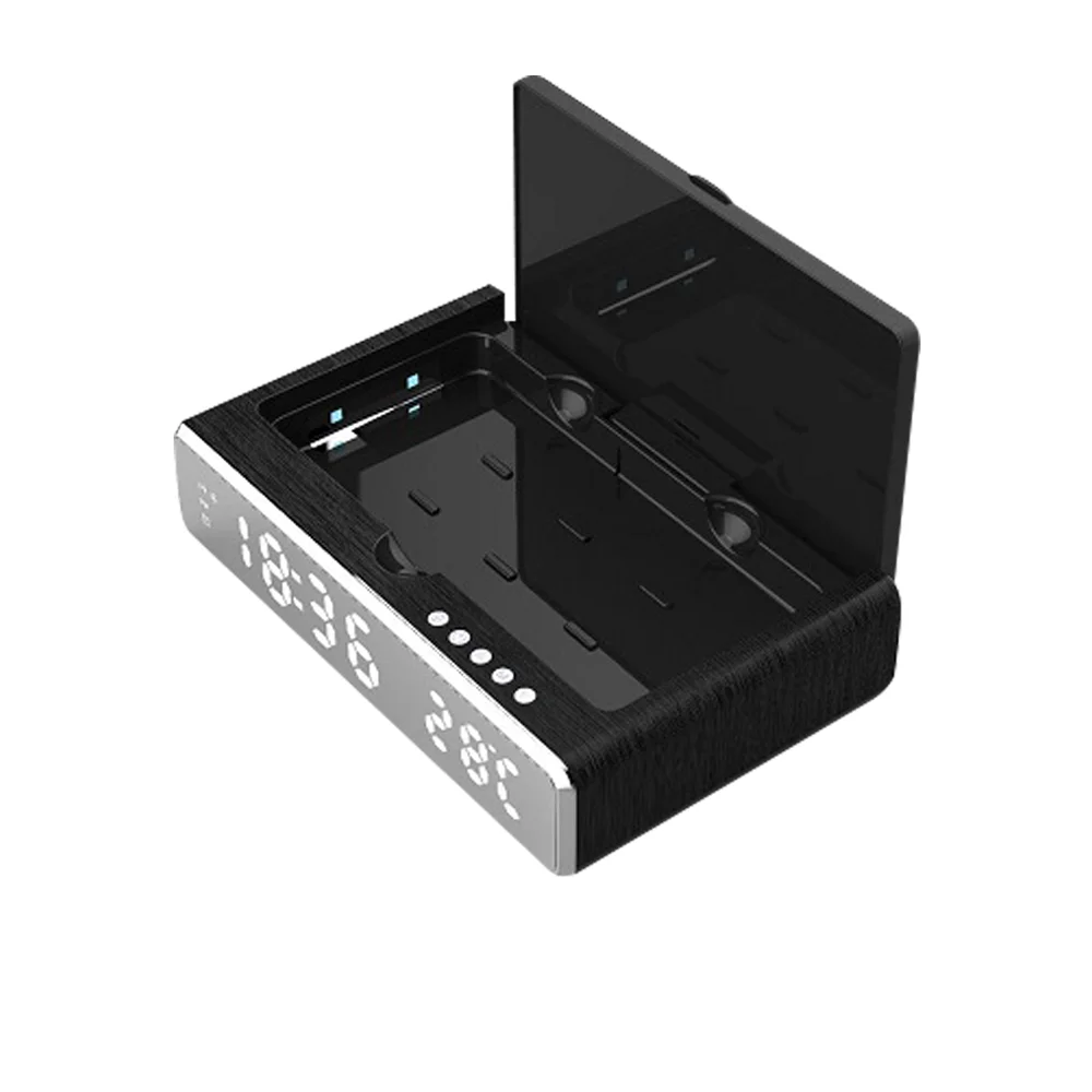 Часы электронные Boxxuv настольные с УФ стерилизатором Черный - фото 3