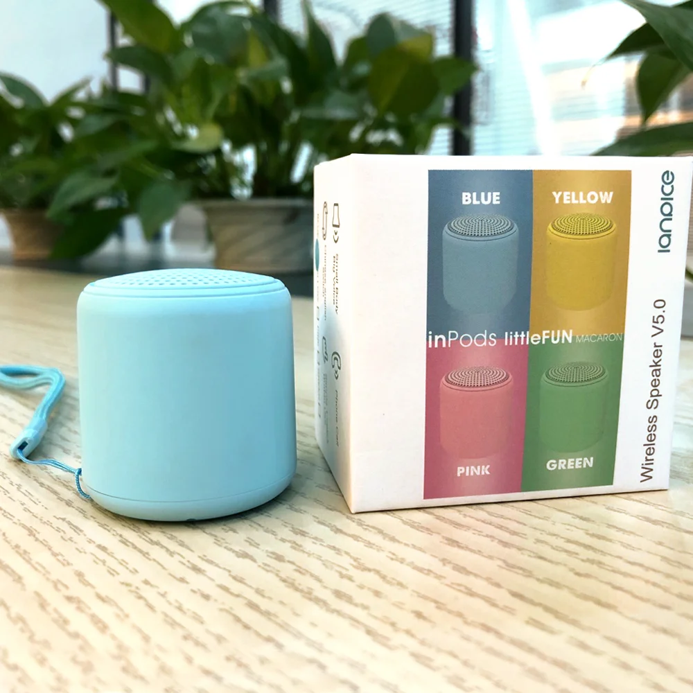 Беспроводная Bluetooth колонка Fosh голубая-S - фото 2