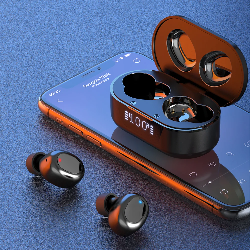 Наушники беспроводные Bluetooth Gubber TW16 черные - фото 4