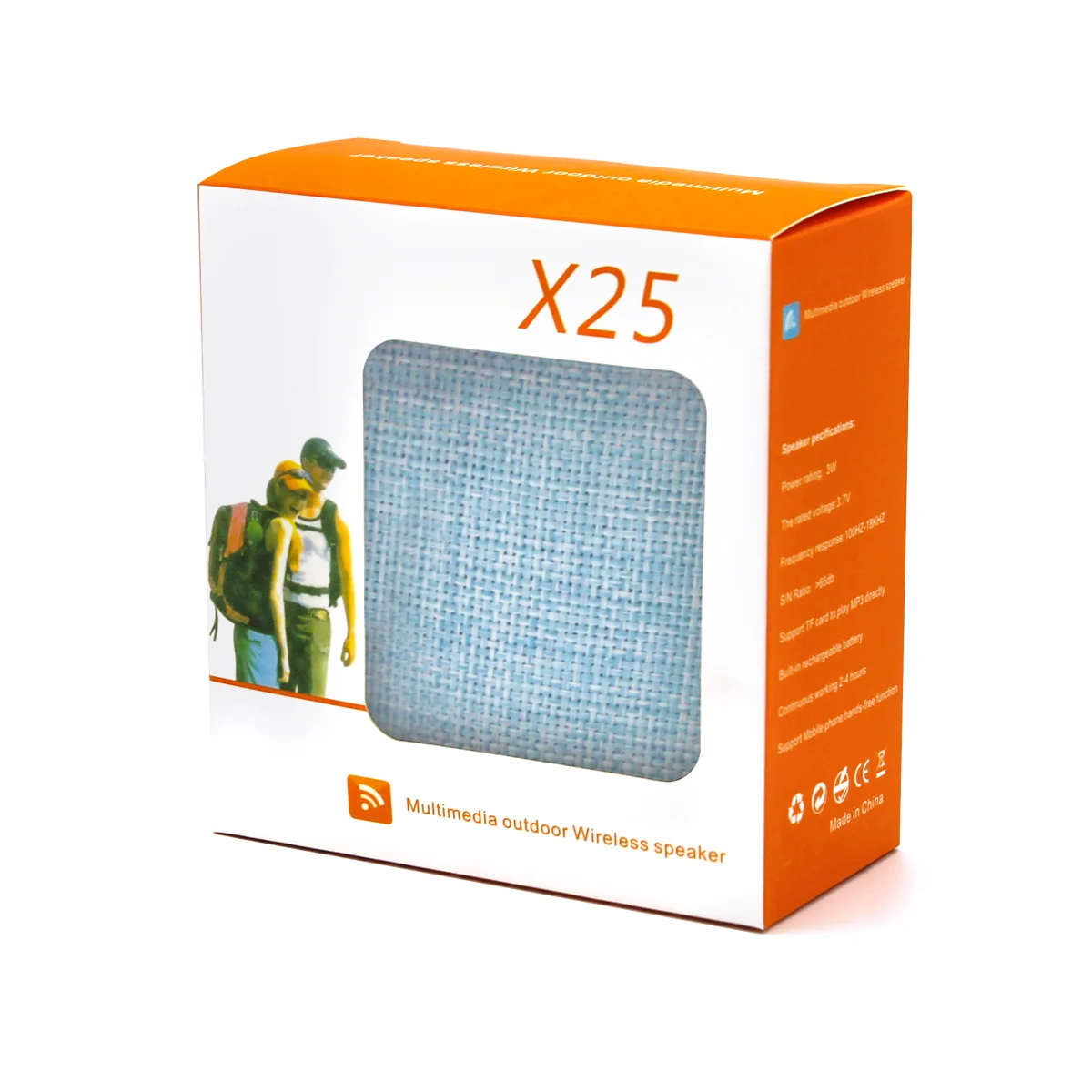 Беспроводная Bluetooth колонка X25 Outdoor BLTS01 синяя - фото 4