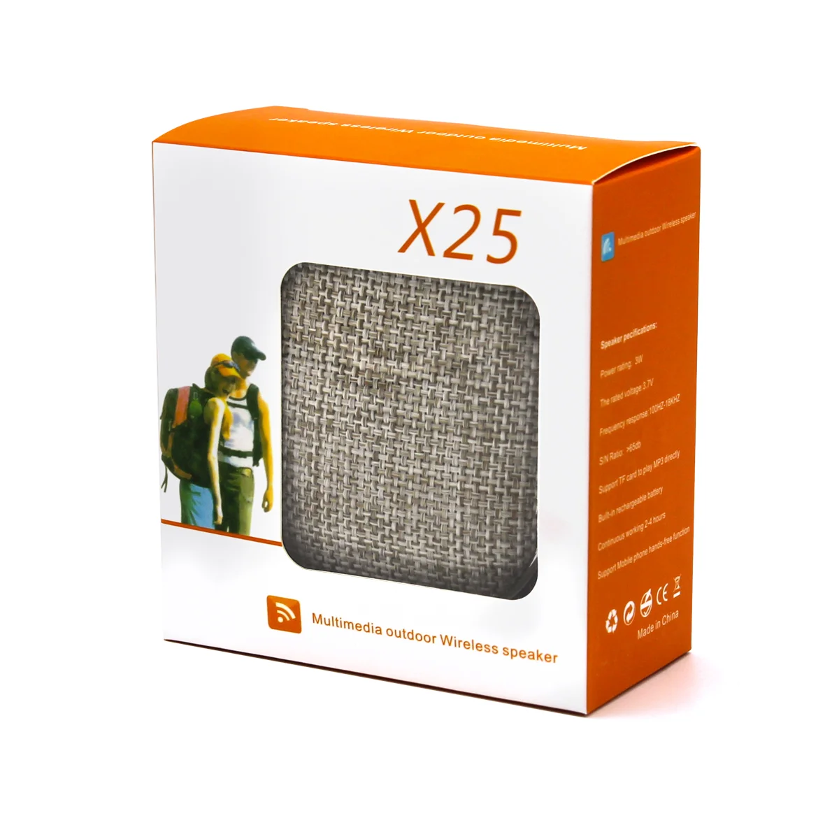 Беспроводная Bluetooth колонка X25 Outdoor BLTS01 серая Серый - фото 3