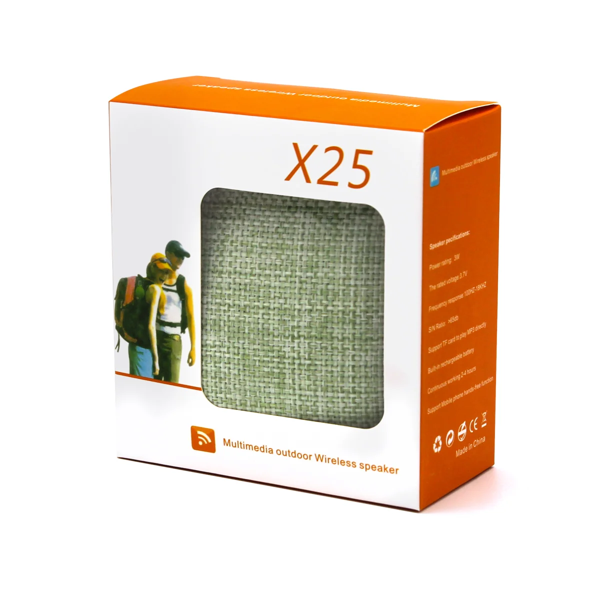 Беспроводная Bluetooth колонка X25 Outdoor BLTS01 зеленая Зелёный - фото 3