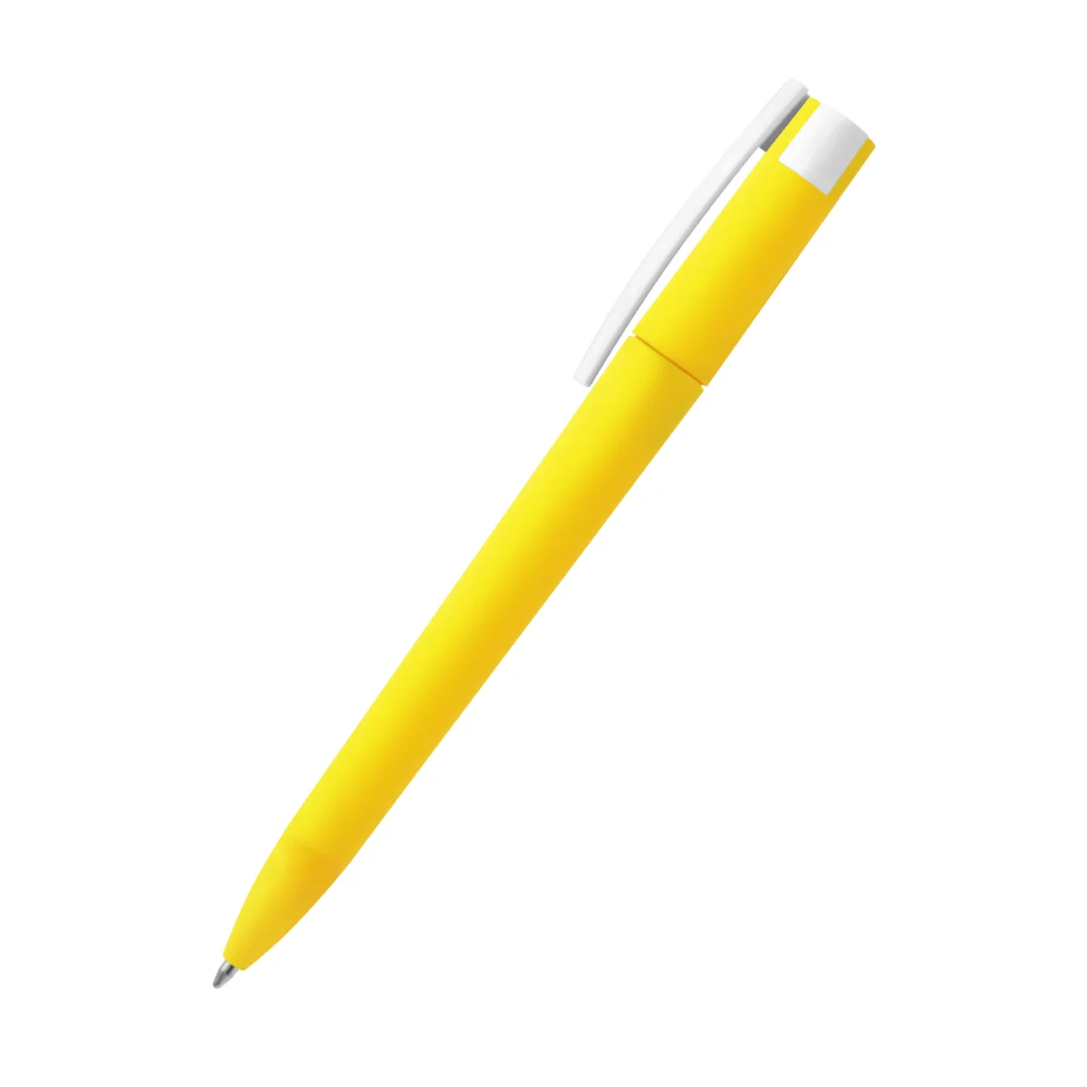 Ручка пластиковая T-pen софт-тач желтая Жёлтый - фото 2