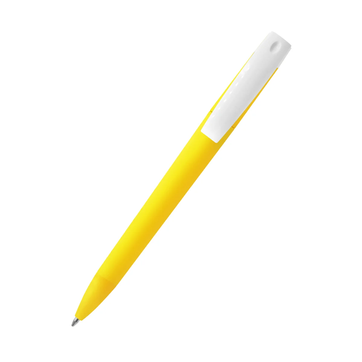 Ручка пластиковая T-pen софт-тач желтая Жёлтый - фото 3