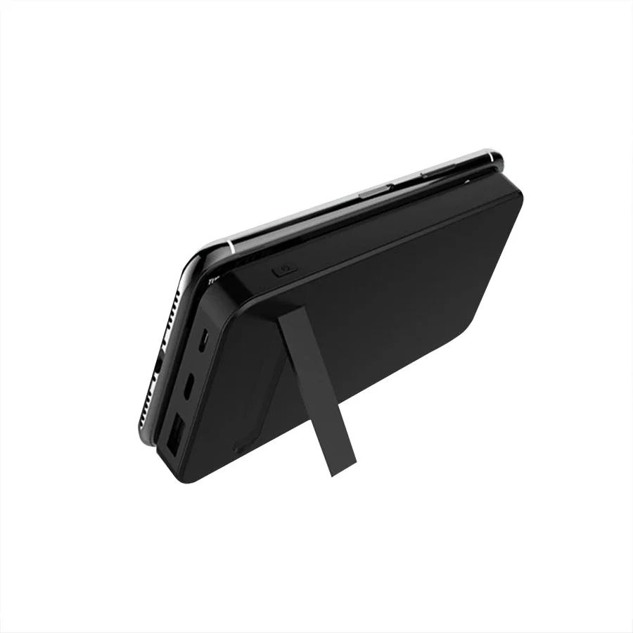 Внешний аккумулятор gPro QI с беспроводной зарядкой 10000 mAh черный - фото 3
