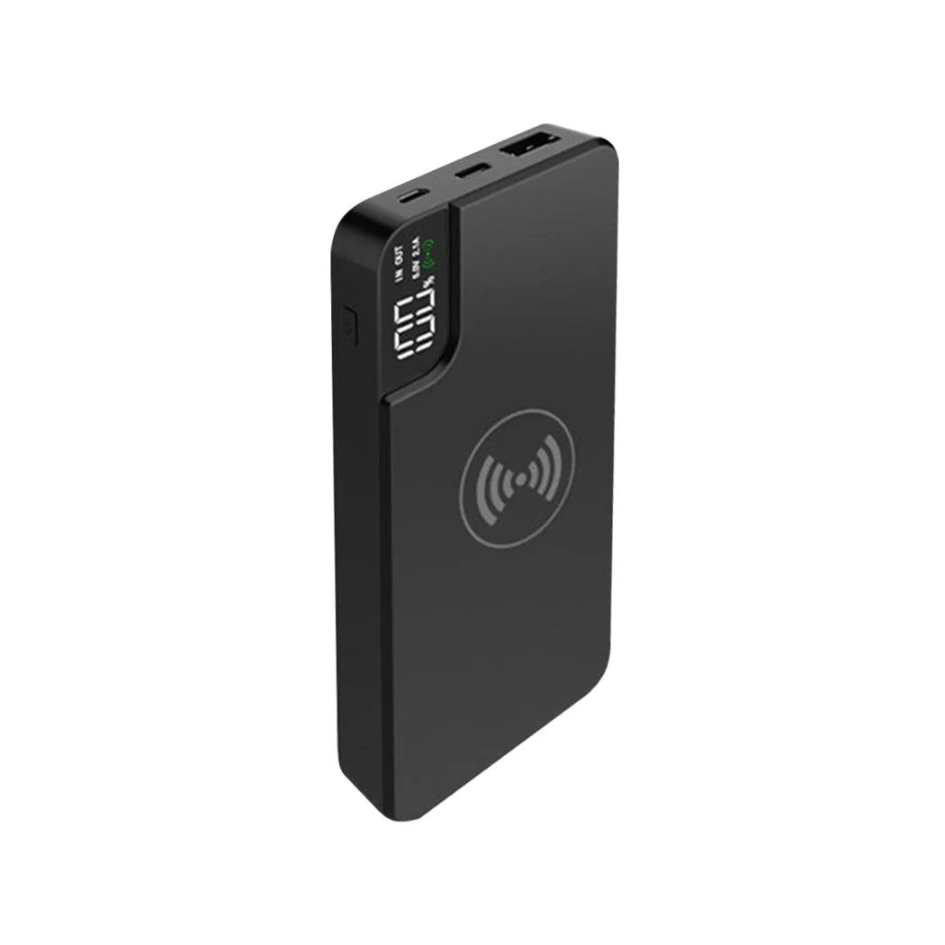 Внешний аккумулятор gPro QI с беспроводной зарядкой 10000 mAh черный - фото 5