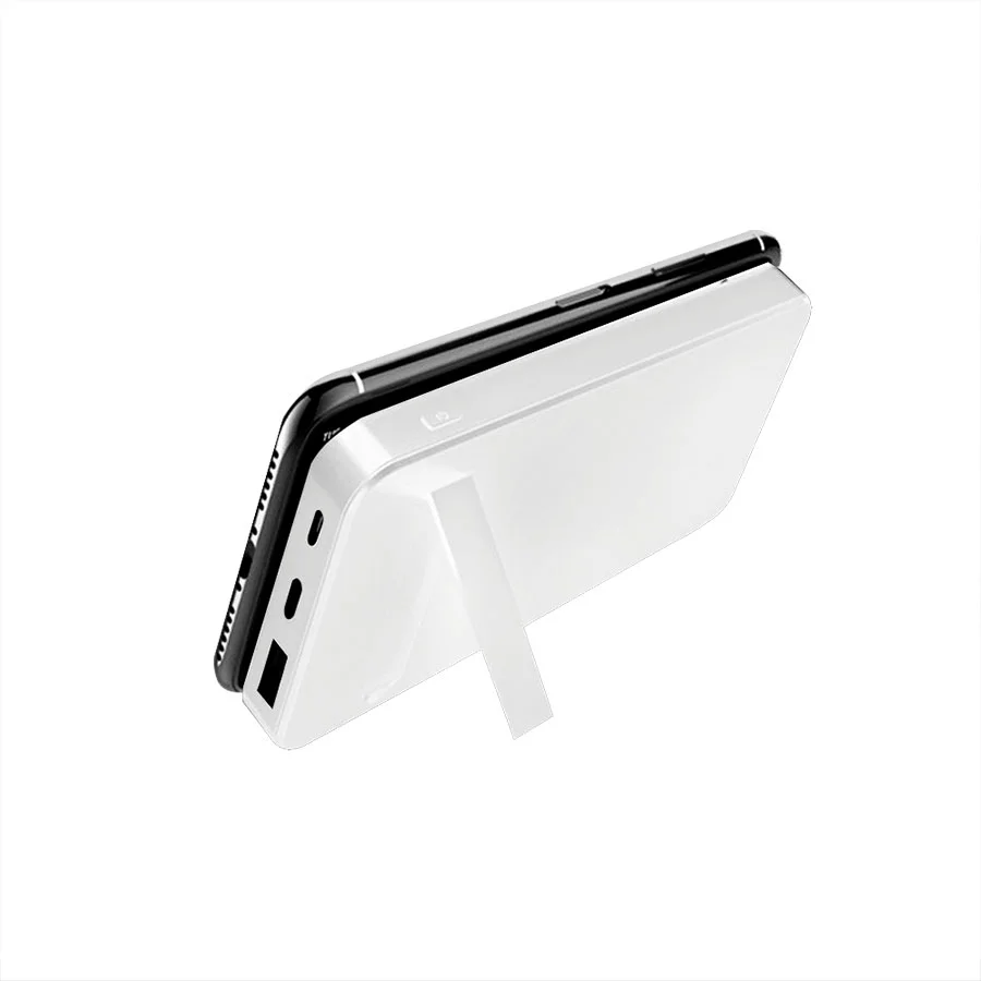 Внешний аккумулятор gPro QI с беспроводной зарядкой 10000 mAh белый - фото 3