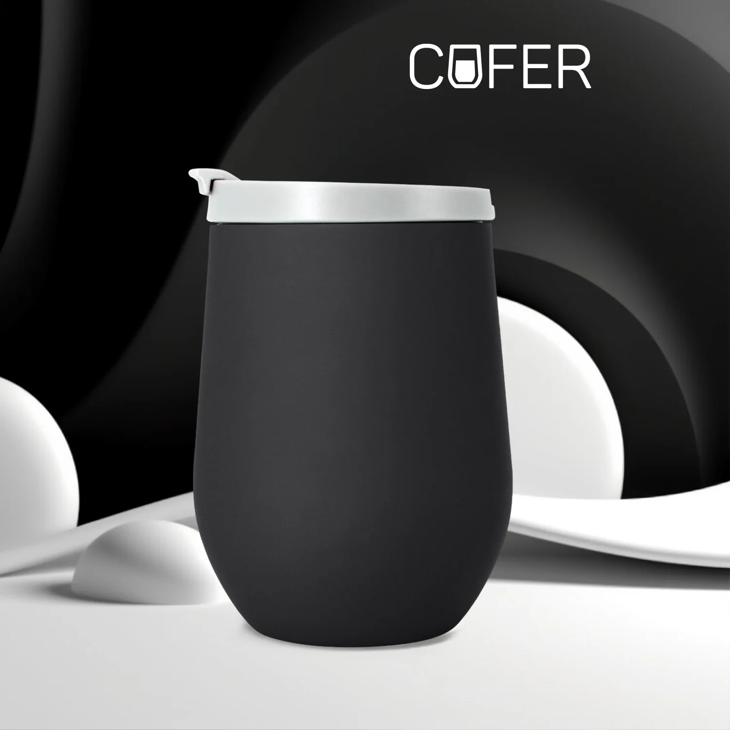 Набор NEO DUO: Кофер софт-тач NEO CO12s с дополнительной крышкой (черный с белым) - фото 2