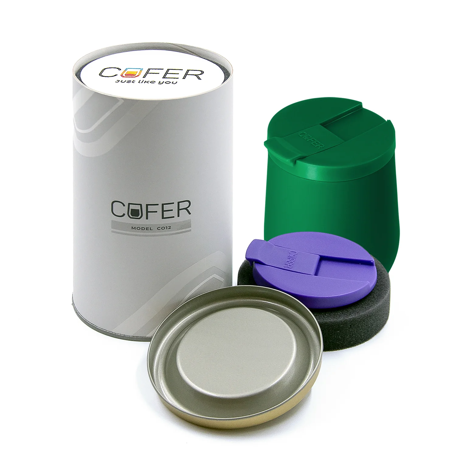 Набор Cofer Tube NEO DUO CO12s М grey зеленый с фиолетовым - фото 2