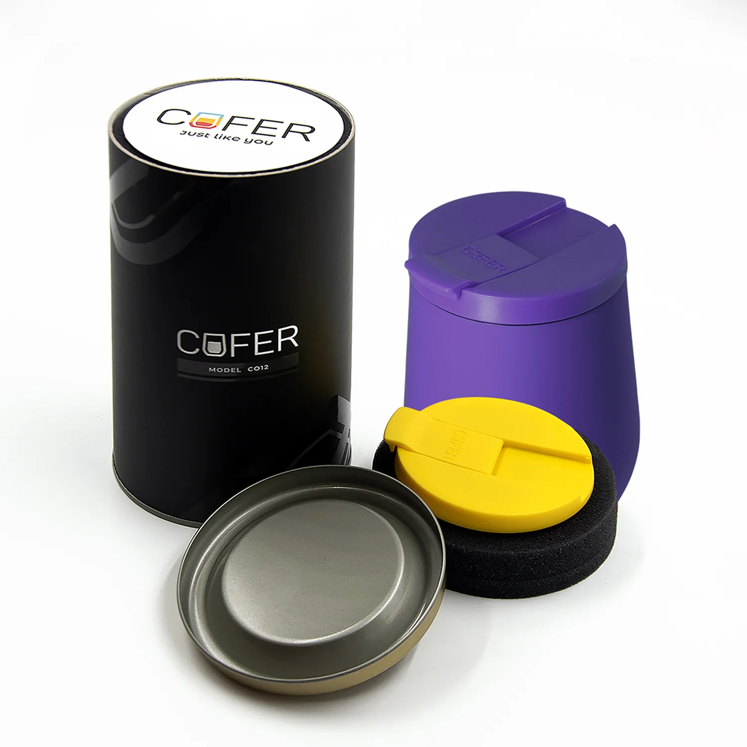 Набор Cofer Tube NEO DUO CO12s М black фиолетовый с желтым - фото 2