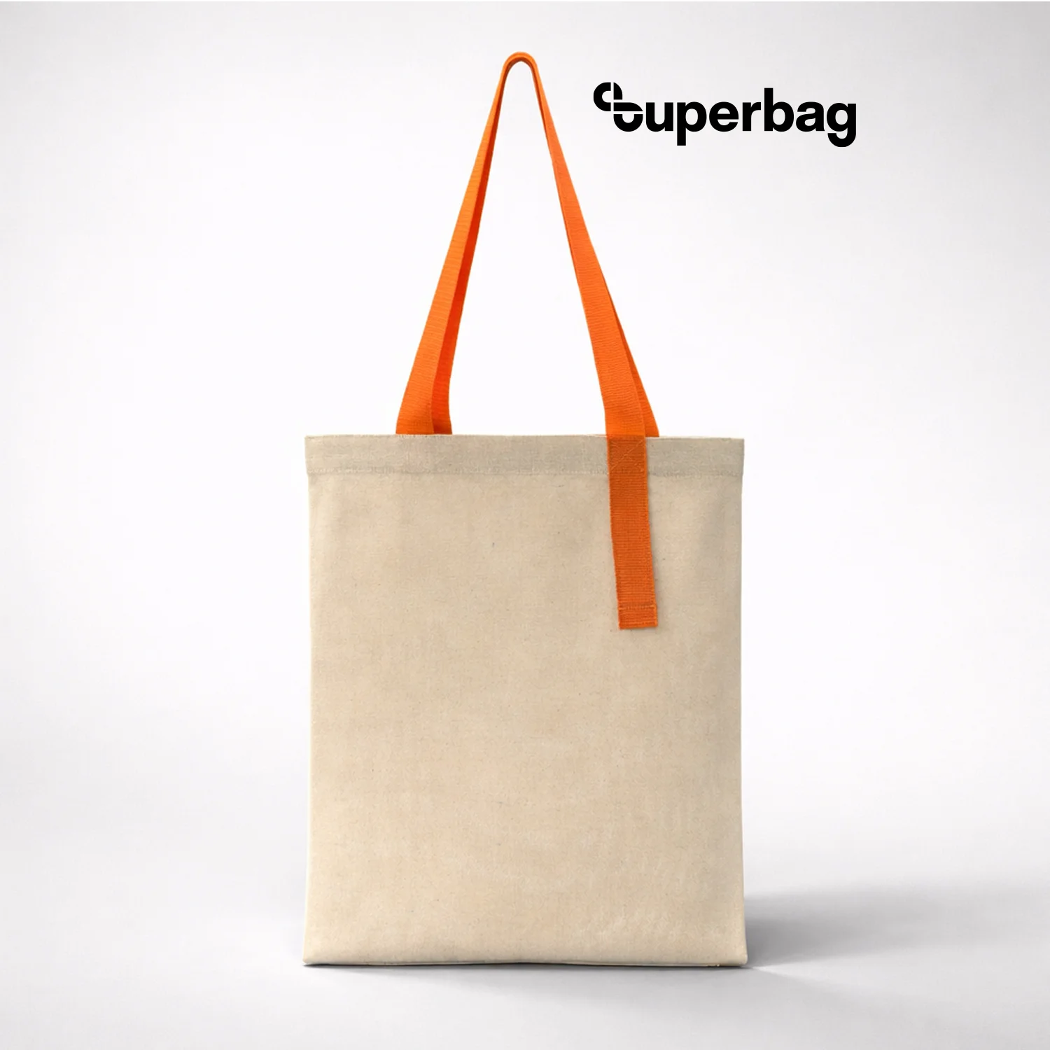 Шоппер Superbag Light с внутренним креплением полукольцо неокрашенный с оранжевым - фото 2