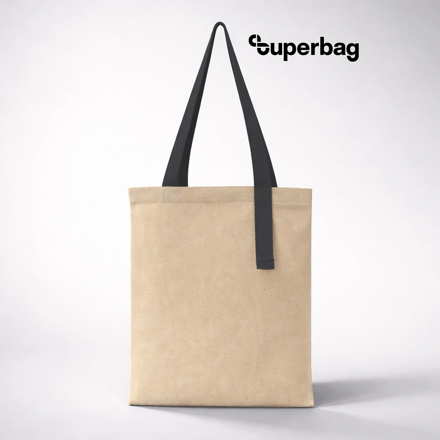 Шоппер Superbag Light с внутренним креплением полукольцо неокрашенный с серым - фото 2