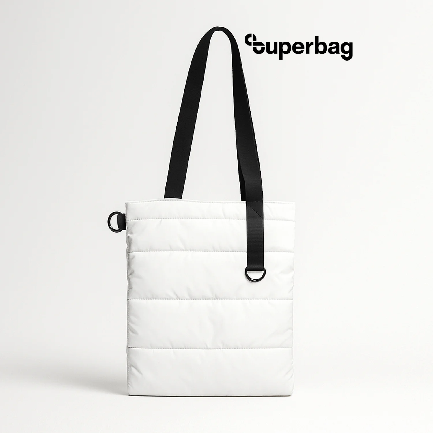Шоппер Superbag Bubble с магнитной кнопкой белый с черным - фото 2