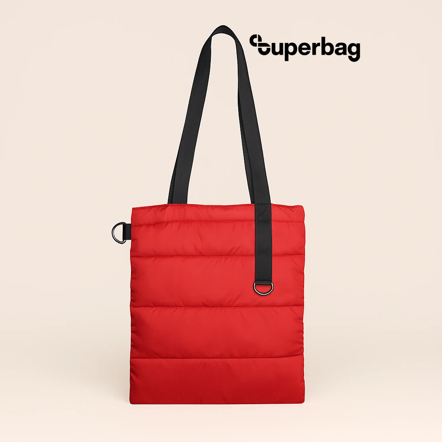 Шоппер Superbag Bubble с магнитной кнопкой красный с черным - фото 1