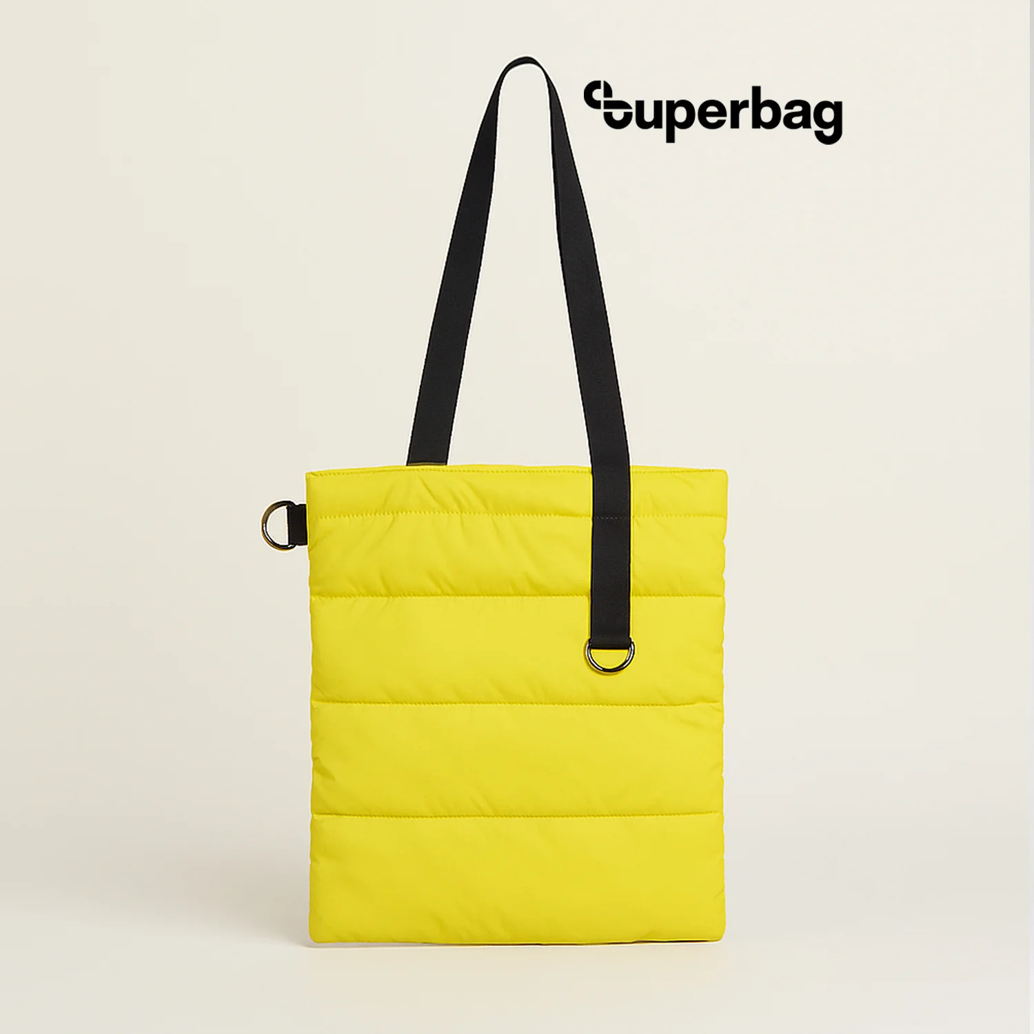 Шоппер Superbag Bubble с магнитной кнопкой желтый с черным жёлтый с чёрным - фото 2