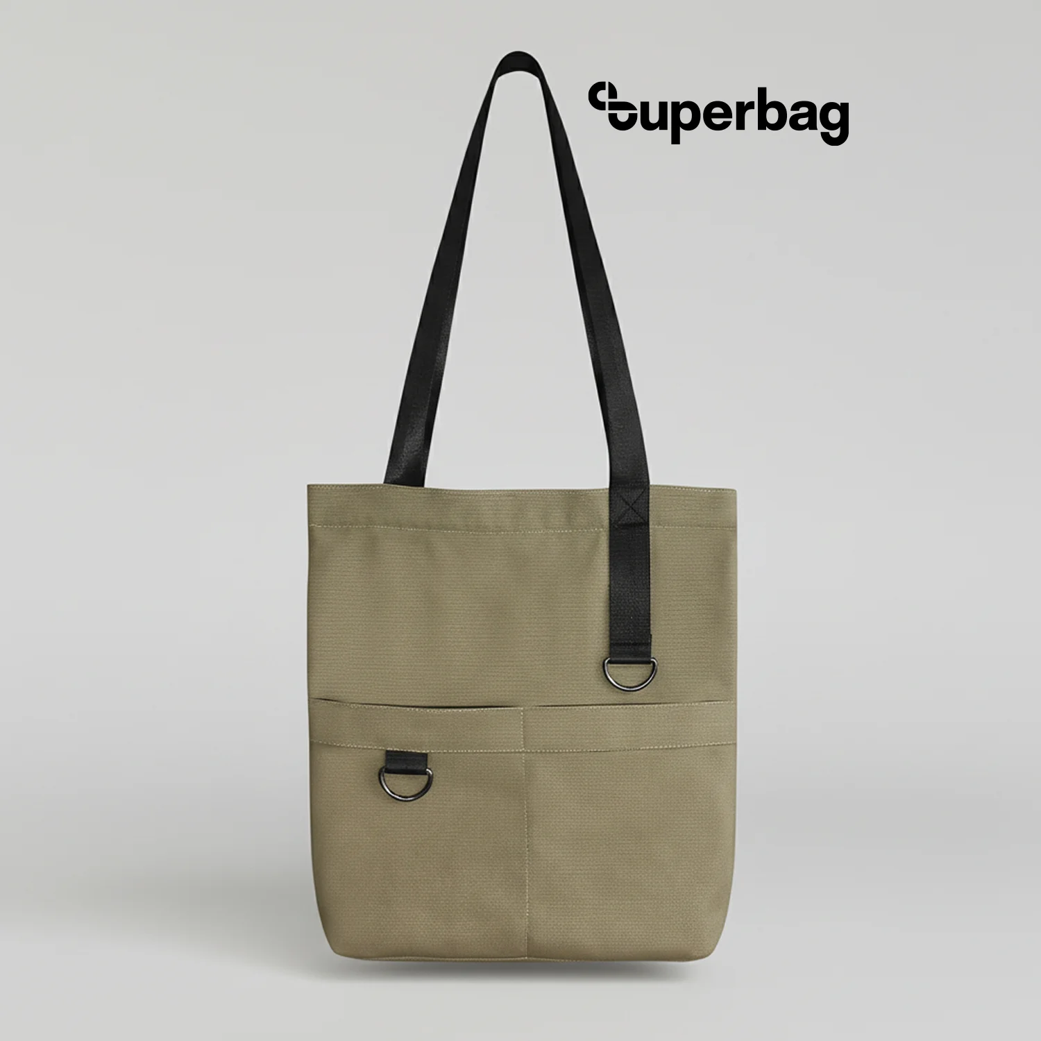 Шоппер Superbag ZIP с двумя карманами и молнией песочный - фото 2