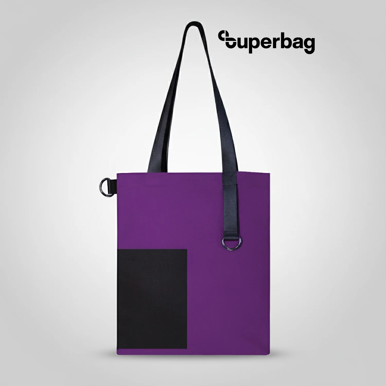 Шоппер Superbag Color фиолетовый с черным - фото 2